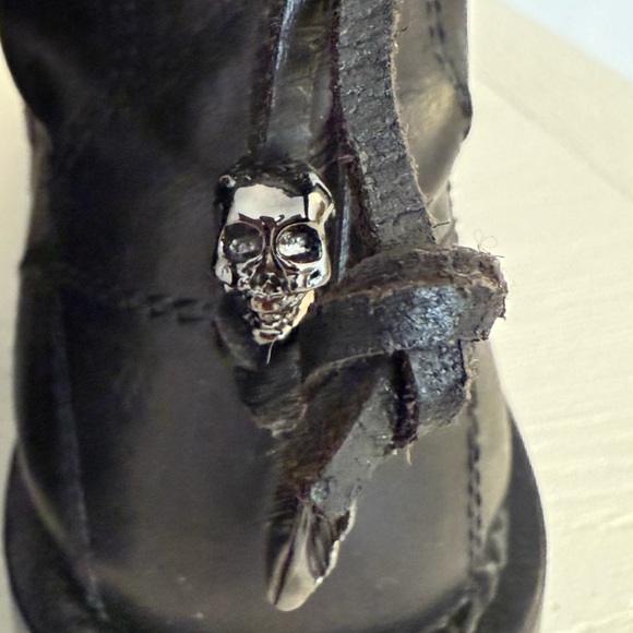 Zadig & Voltaire Laureen Roma Leather Combat Boots – Size 40 (Noir) - Picture 8 of 13